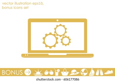 Laptop icon vector illustration