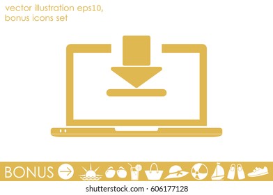 Laptop icon vector illustration