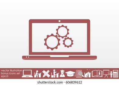 Laptop icon vector illustration