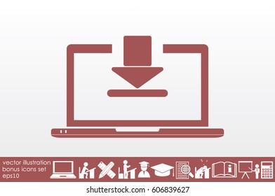 Laptop icon vector illustration