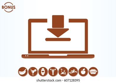 Laptop icon vector illustration