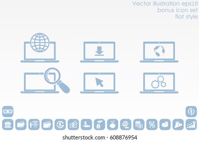 Laptop icon vector illustration.