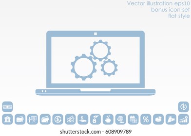 Laptop icon vector illustration