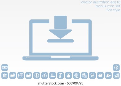 Laptop icon vector illustration