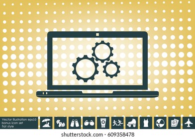 Laptop icon vector illustration