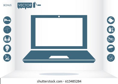 Laptop icon vector illustration 