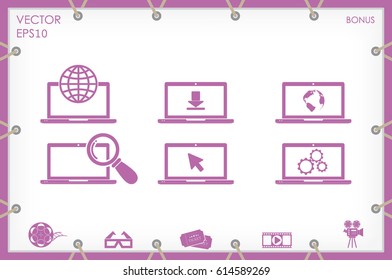 Laptop icon vector illustration.