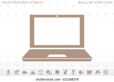 Laptop icon vector illustration 