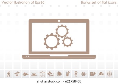 Laptop icon vector illustration