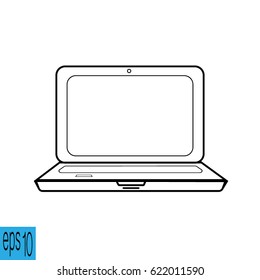 Laptop icon - vector illustration