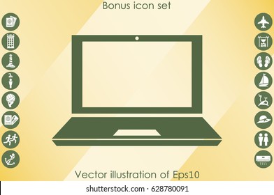 Laptop icon vector illustration 