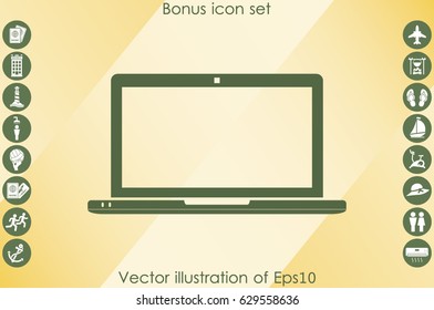 Laptop icon vector illustration