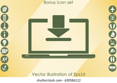 Laptop icon vector illustration
