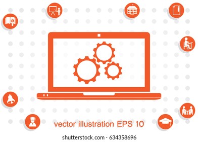 Laptop icon vector illustration