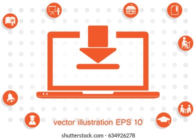 Laptop icon vector illustration