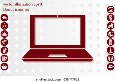 Laptop icon vector illustration 