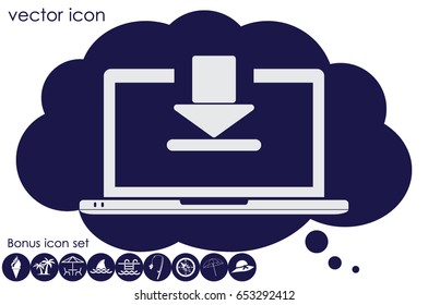 Laptop icon vector illustration