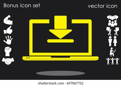 Laptop icon vector illustration