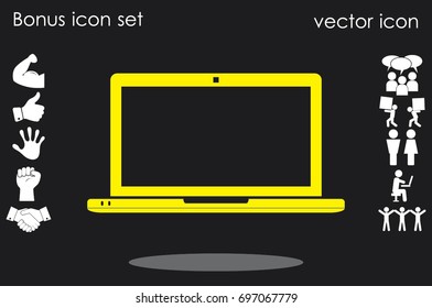 Laptop icon vector illustration