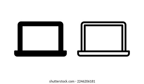 Laptop icon vector illustration. computer sign and symbol