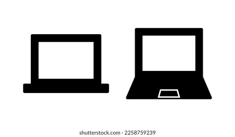 Ilustración vectorial de icono de portátil. símbolo y signo de equipo