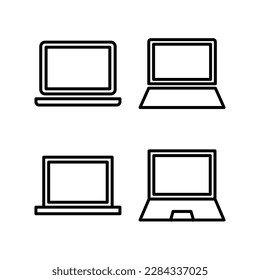 Laptop icon vector illustration. computer sign and symbol