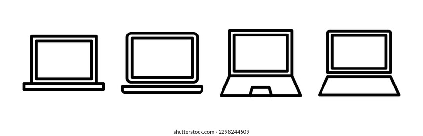 Laptop icon vector illustration. computer sign and symbol