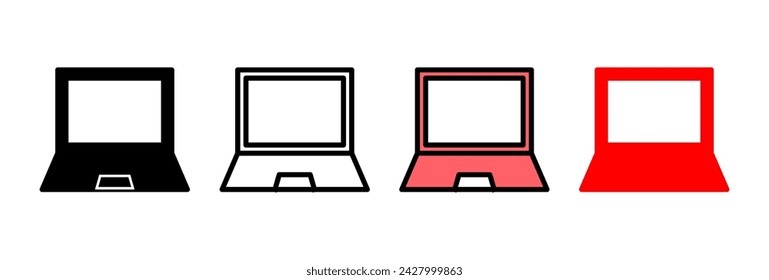 Laptop icon vector illustration. computer sign and symbol