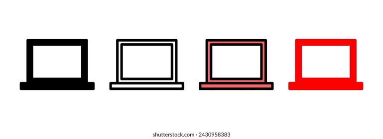 Laptop icon vector illustration. computer sign and symbol