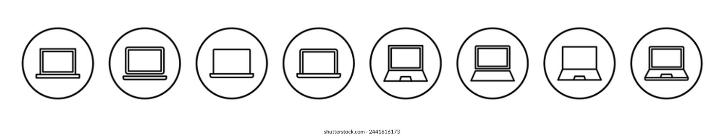 Laptop icon vector illustration. computer sign and symbol