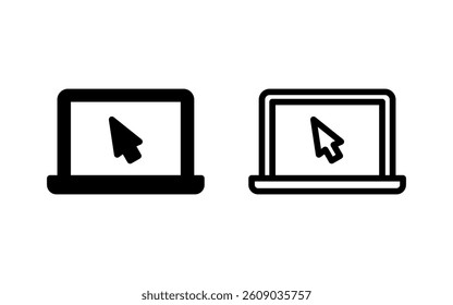 Laptop icon vector illustration. computer sign and symbol