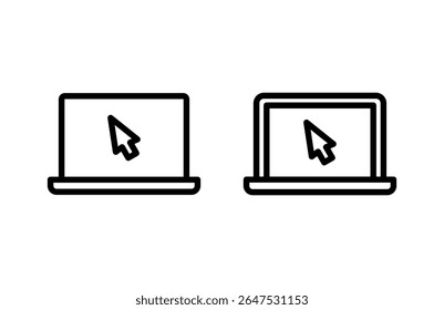 Laptop icon vector illustration. computer sign and symbol