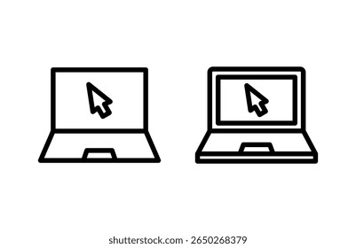 Laptop icon vector illustration. computer sign and symbol