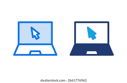 Laptop icon vector illustration. computer sign and symbol