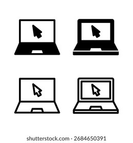Laptop icon vector illustration. computer sign and symbol