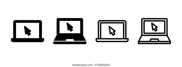 Laptop icon vector illustration. computer sign and symbol