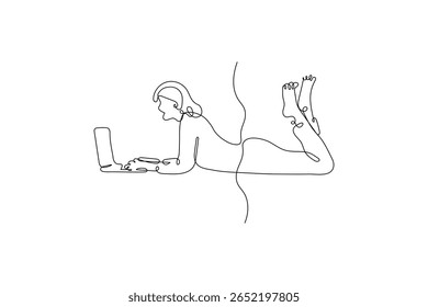 Laptop icon vector illustration drawng and Continuous one line art of isolated outline vector design
