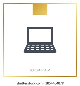 Laptop icon. Vector illustration EPS 10.