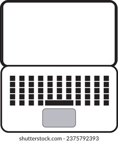 icono del portátil. Ilustración del vector, EPS10.