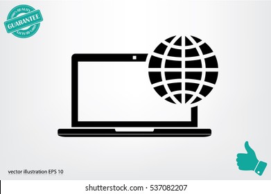 Laptop icon vector illustration eps10.
