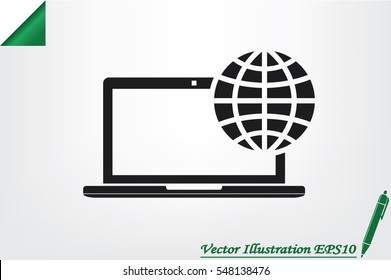 Laptop icon vector illustration eps10.