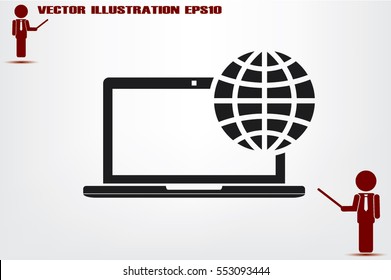 Laptop icon vector illustration eps10.