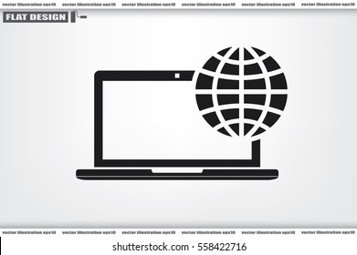 Laptop icon vector illustration eps10.