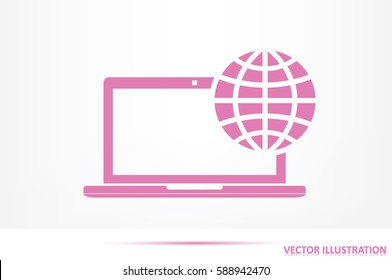 Laptop icon vector illustration eps10.