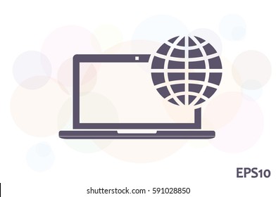 Laptop icon vector illustration eps10.