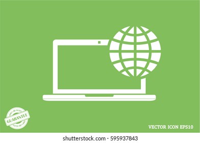 Laptop icon vector illustration eps10.