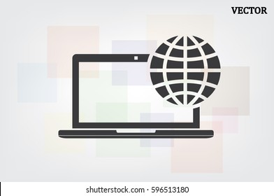 Laptop icon vector illustration eps10.