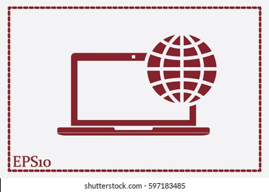Laptop icon vector illustration eps10.