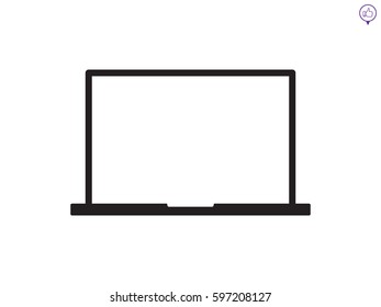 laptop, icon, vector illustration eps10