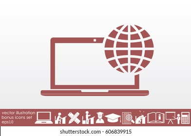 Laptop icon vector illustration eps10.